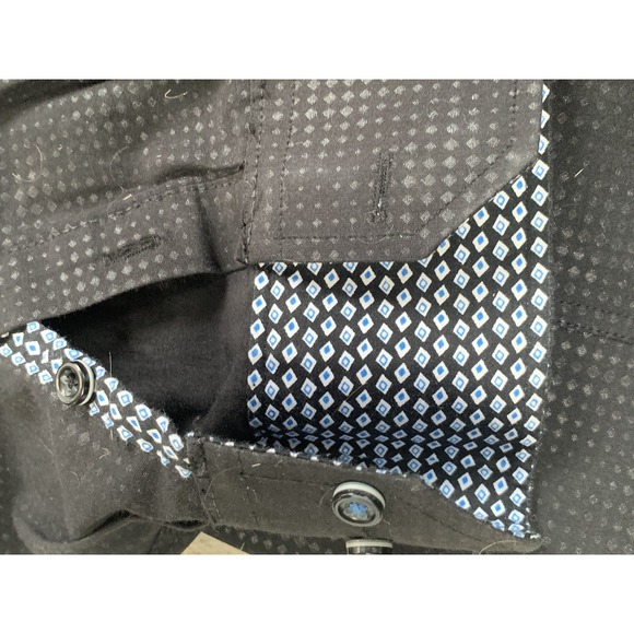 7 Downie St Couture Long Sleeve Flip Cuff Dress Shirt Men's Size XL T Black - Picture 11 of 16